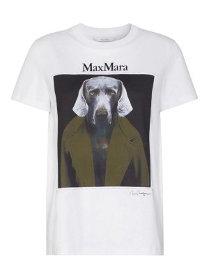 Max Mara: t-shirts - Green Calca T-Shirt