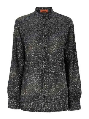 MISSONI: shirts - Black Sequin Shirt