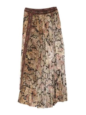 PIERRE-LOUIS MASCIA: Knee length skirts & Midi - Gold Pleated Ceto Skirt
