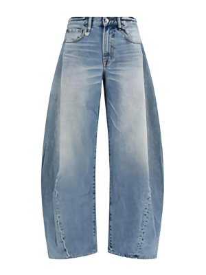 R13: straight leg jeans - Janine Wilted Blue Jeans