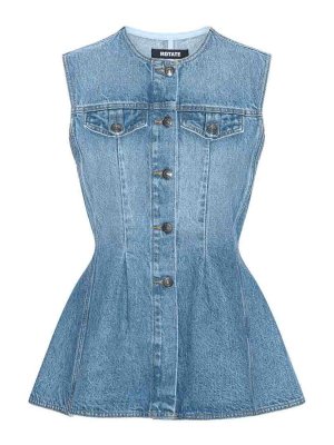 ROTATE Birger Christensen: waistcoats & gilets - Denim Vest