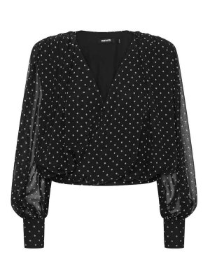 ROTATE Birger Christensen: camicie - Camicia Ls Ruches Black