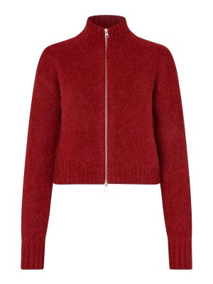 SAMSOE SAMSOE: cardigan - Cardigan Zip Red Tomato
