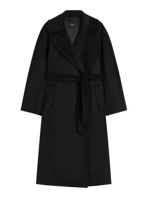 WEEKEND MAX MARA: knee length coats - Black Resin Coat