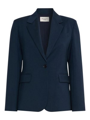 WEEKEND MAX MARA: blazers - Blue Laminate Blazer