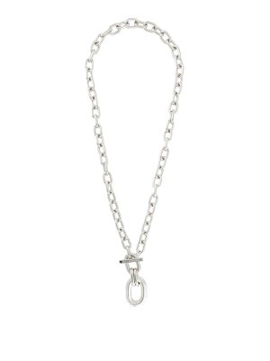 RABANNE: Necklaces & Chokers - XL Link Long Silver Necklace
