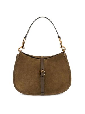ETRO: borse a tracolla - Borsa Crossbody Pony Suede Verde