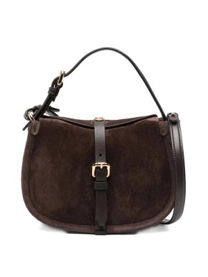 ETRO: borse a tracolla - Borsa Crossbody Pony S Suede Brown