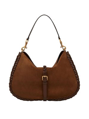 ETRO: borse a tracolla - Borsa Crossbody Pony Xl Suede Brown