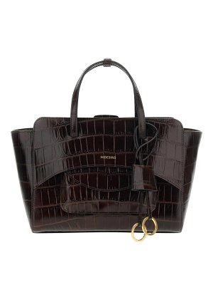 HIDESINS: totes bags - Flap Bag M Cocco Brown