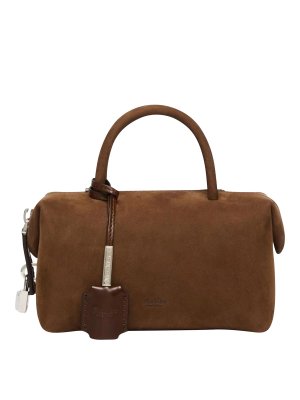 Max Mara: bowling bags - Holdallssued Chocolate Bag