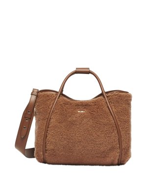 Max Mara: totes bags - Marins Teddy Camel Bag