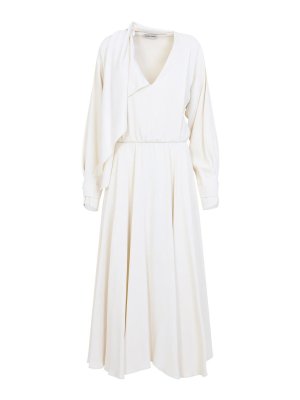 ALBERTA FERRETTI: ニーレングスドレス - 膝丈ドレス - クリーム