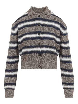 BRUNELLO CUCINELLI: Strickpullover mit Rundhalsausschnitt - Rundhalspullover - Blau