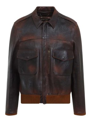 GOLDEN GOOSE: bombers - Leather Bomber Jacket
