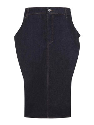 JACQUEMUS: gonne al ginocchio  e longuette - Gonna longuette in denim