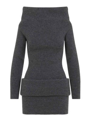 JEAN PAUL GAULTIER: short dresses - Leather Tag Details Short Dress