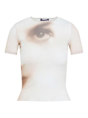 JEAN PAUL GAULTIER: t-shirt - T-shirt con faccia stampata per bambino