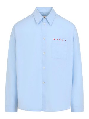 Marni: Chemises - Chemise - Bleu Clair