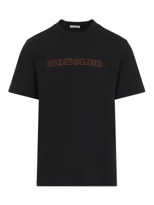 MONCLER: Tシャツ - Tシャツ - 黒