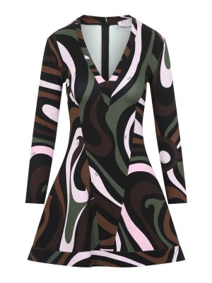 EMILIO PUCCI: maxi dresses - Long Sleeve Dress