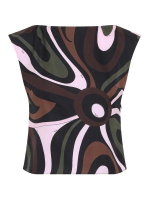 EMILIO PUCCI: Tops & Débardeurs - Top - Marron Clair