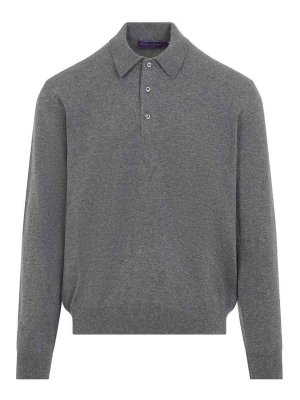 RALPH LAUREN PURPLE LABEL: polo - Polo in maglia M/L