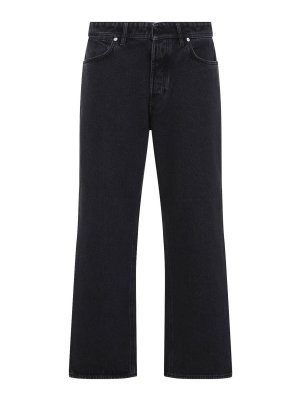 STONE ISLAND: ストレートジーンズ - ストレートジーンズ - 黒
