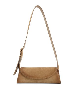 JIL SANDER: cross body bags - Suede Cannolo Bag