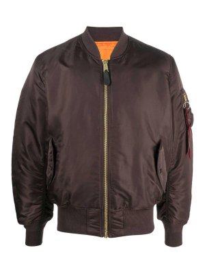 ALPHA INDUSTRIES: bombers - Brown Ma-1 Heritage Bomber Jacket