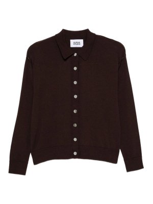 ALPHA STUDIO: crew necks - Wool Polo-Style Cadignan