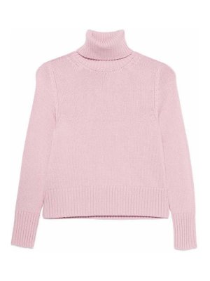 ALPHA STUDIO: crew necks - Pink Wool Turtleneck Sweater