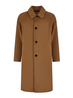 AMARANTO: long coats - Camel Wool And Cashmere Coat