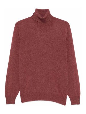 BRUNELLO CUCINELLI: Strickpullover mit Rundhalsausschnitt - Rundhalspullover - Dunkelrot