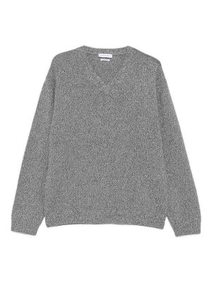 DANIELE FIESOLI: Strickpullover mit Rundhalsausschnitt - Rundhalspullover - Grau