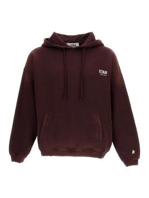 GOLDEN GOOSE: Sweatshirts & Sweaters - Windsor Wine Cotton Hoodie