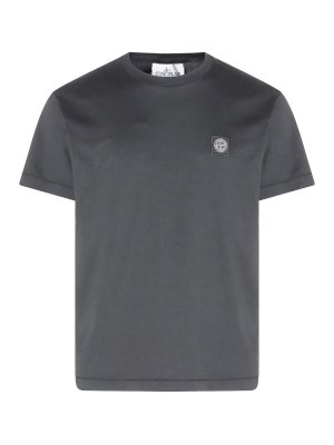 STONE ISLAND: t-shirts - Cotton Crew-Neck Short-Sleeve T-Shirt