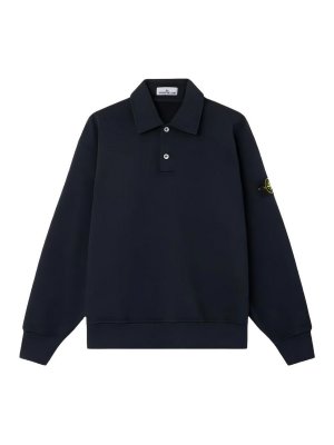 STONE ISLAND: Sweatshirts & Sweaters - Blue Cotton Sweatshirt