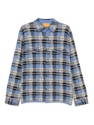 GUEST IN RESIDENCE: shirts - Blue Checked Cashmere Shirt