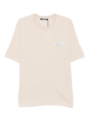 JACQUEMUS: t-shirts - Cacao Pure Cashmere Cape