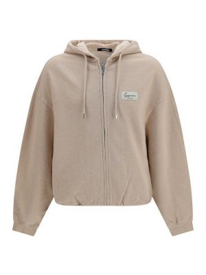 JACQUEMUS: Sweatshirts & Sweaters - Beige Le Hoodie Montaigne Cotton Sweatshirt