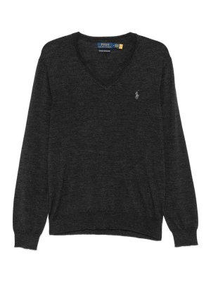 POLO RALPH LAUREN: crew necks - Lightweight Wool V-Neck Sweater
