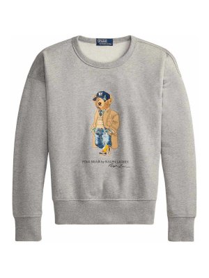POLO RALPH LAUREN: Strickpullover mit Rundhalsausschnitt - Rundhalspullover - Grau