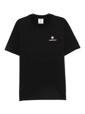 CASABLANCA: t-shirts - Black Short-Sleeve T-Shirt