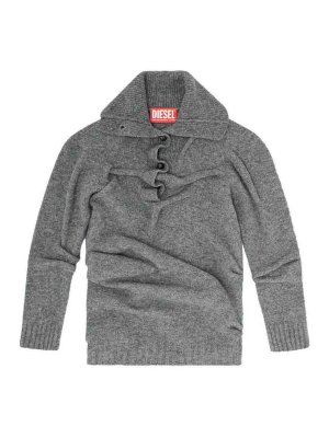 DIESEL: クルーネック - クルーネック - グレー