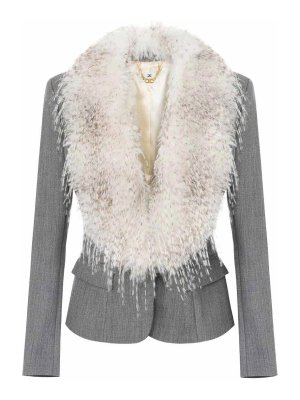 ELISABETTA FRANCHI: Vestes de costume - Blazer - Gris