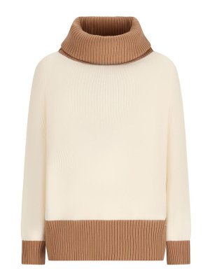 HERNO: Strickpullover mit Rundhalsausschnitt - Rundhalspullover - Weiß