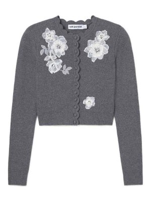 Self Portrait: Cardigans - Cardigan - Gris