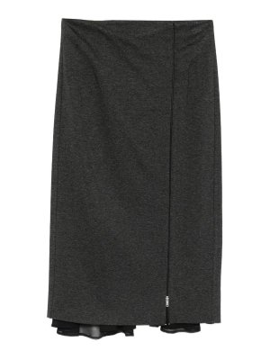 Semicouture: ロングシャツ - ロングスカート - グレー