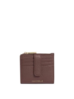 COCCINELLE: wallets & purses - Brown Leather Wallet And Card Holder